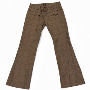 Citizens of Humanity Houndstooth Plaid Flare Leg Pants Low Rise Classic Y2K 27